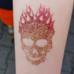Glittertattoo-Fire-Skull